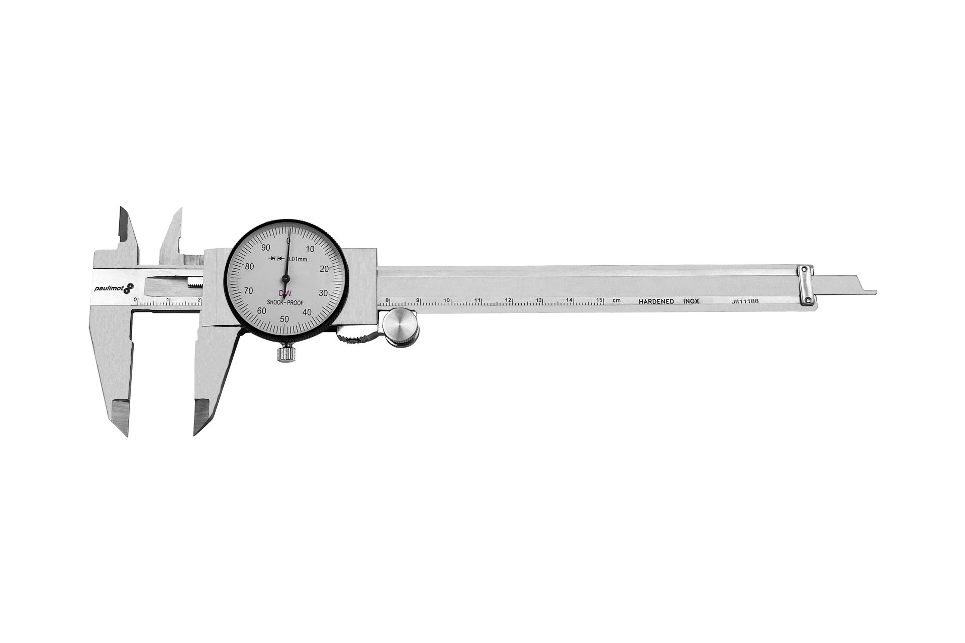 Messschieber mit Uhr 0 - 150 mm, rostfrei INOX