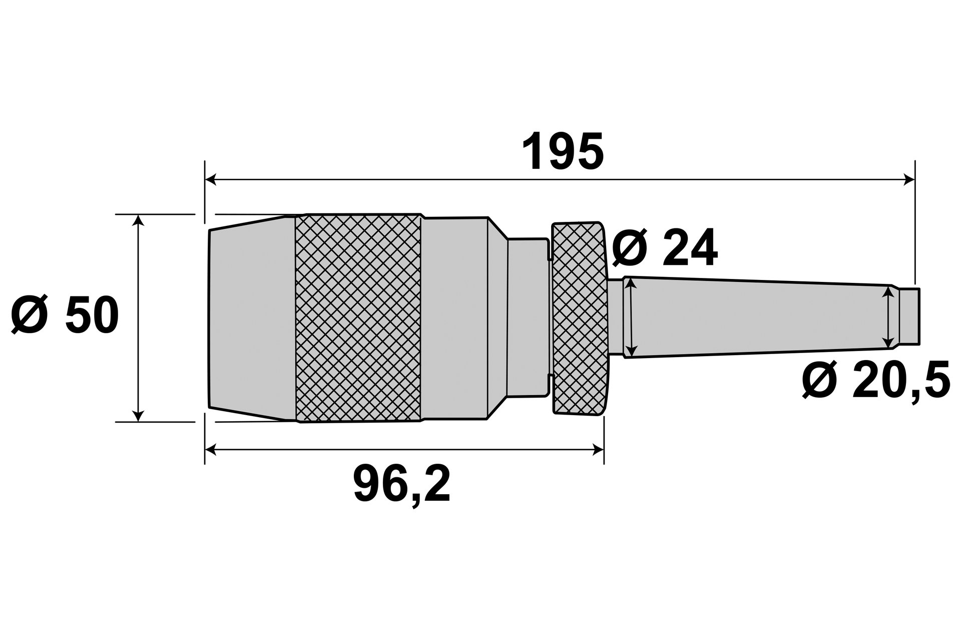 Schnellspann-Bohrfutter 1-16 mm + Kegeldorn MK3 / M12 / B18
