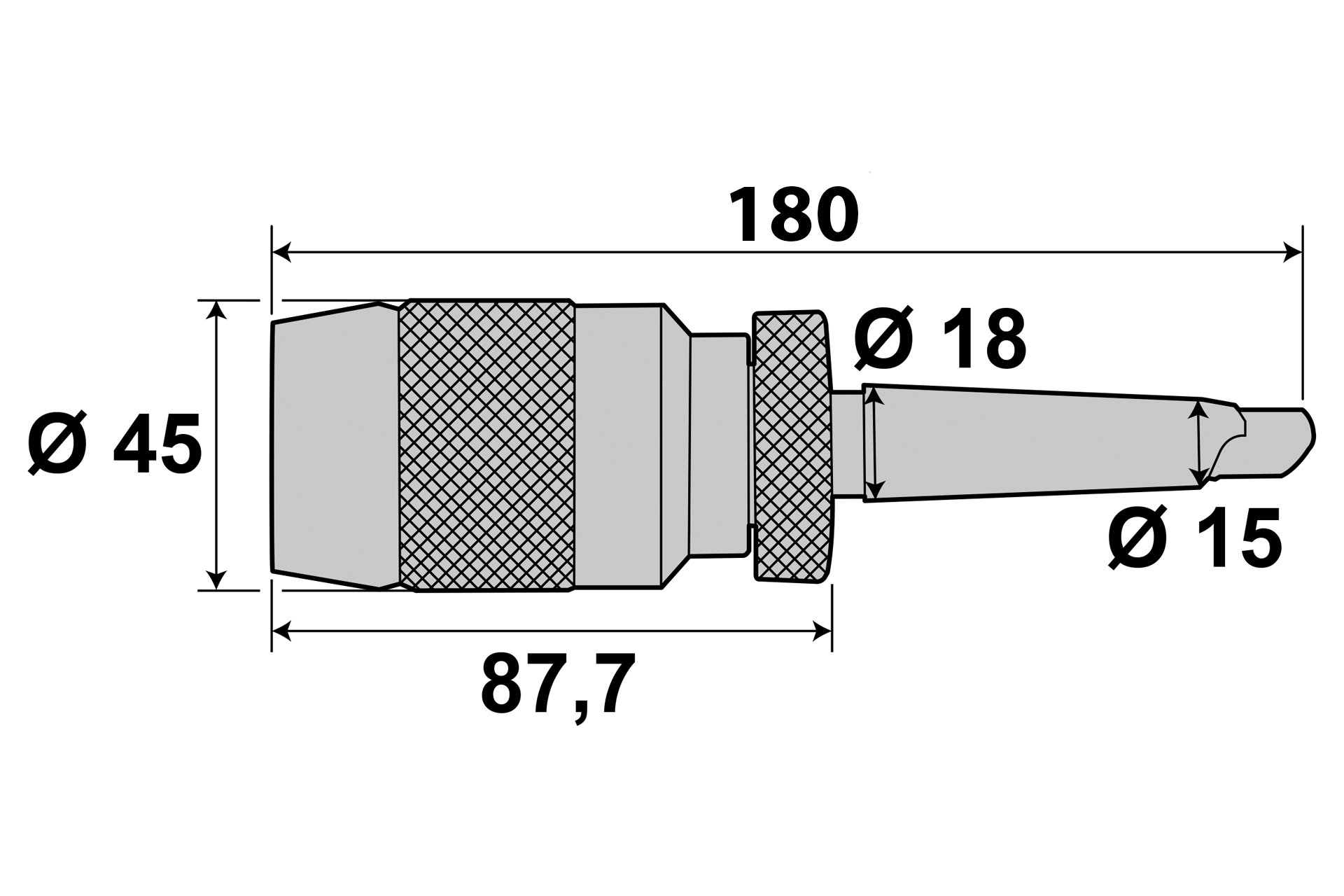 Schnellspannbohrfutter Bohrfutter 1-13mm mit Kegeldorn MK2 B16 DHL 