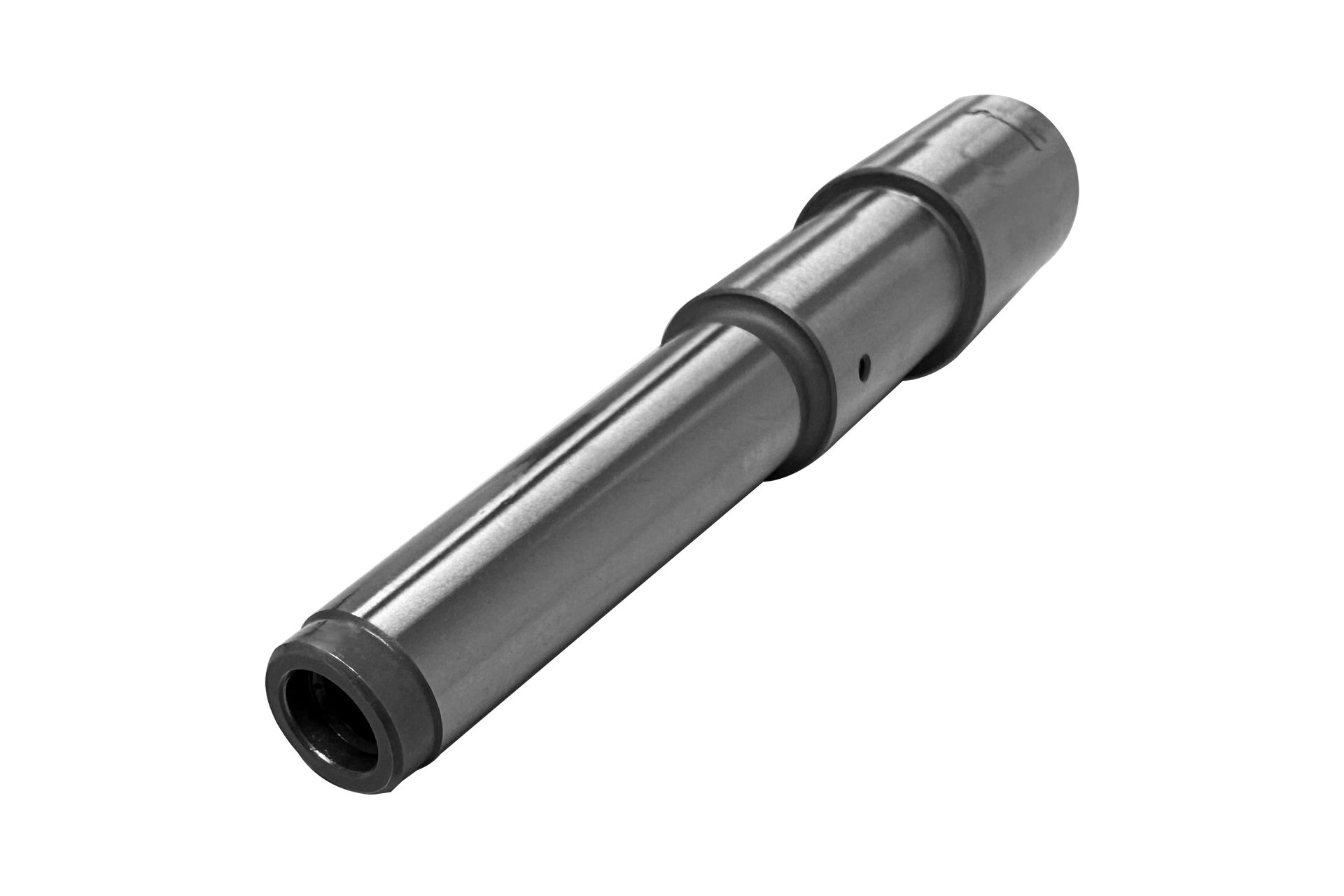 Adattatore in metallo per carotatrice con supporto MK3 e gambo Weldon, su sfondo bianco.