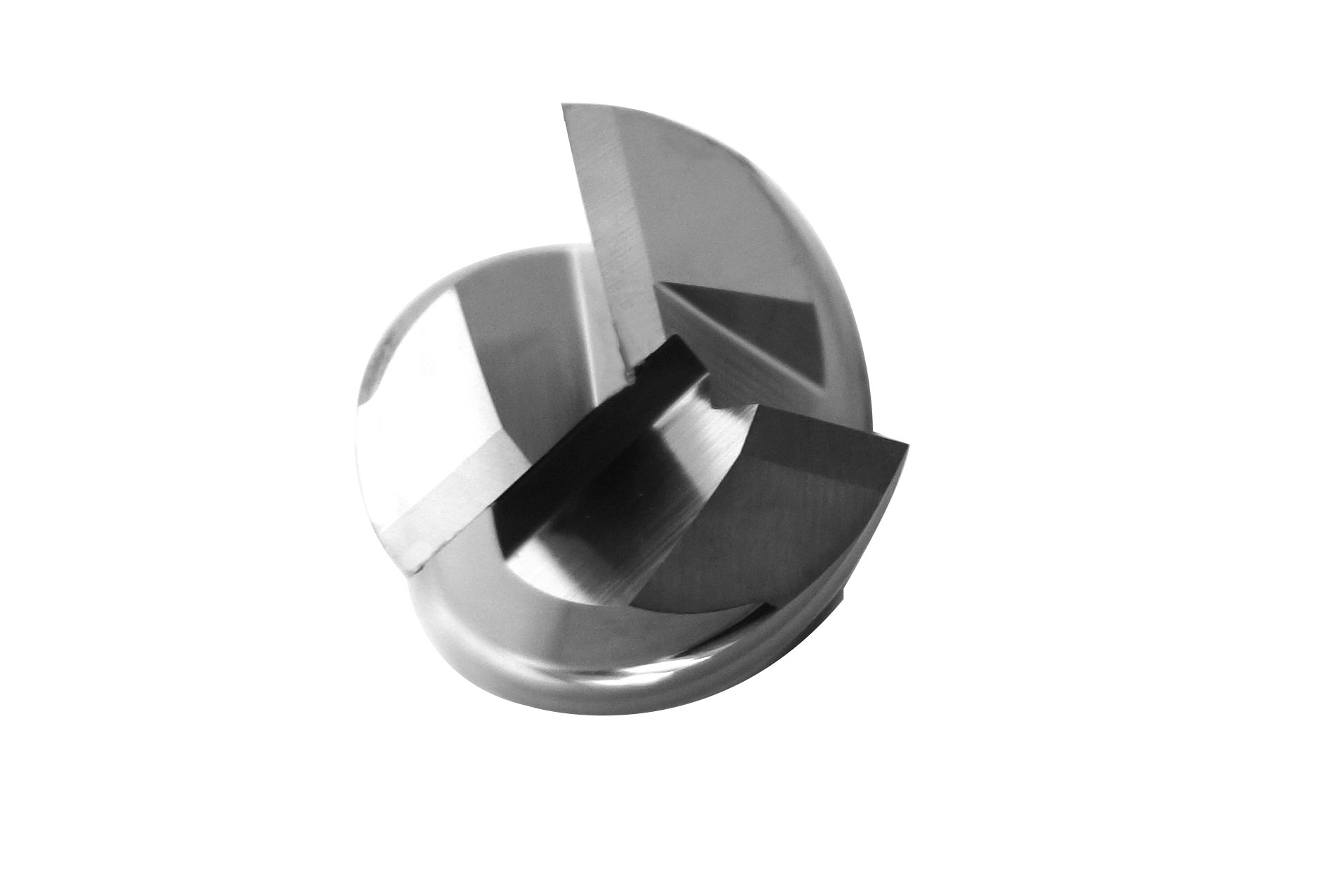 VHM-Schlichtfräser Ø 2,0 mm 45° für Aluminium, 3-schneidig, poliert