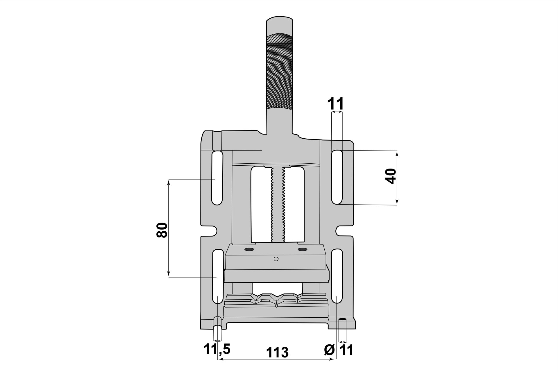 Bohrmaschinen-Schraubstock 3-Weg 80 mm Backenbreite