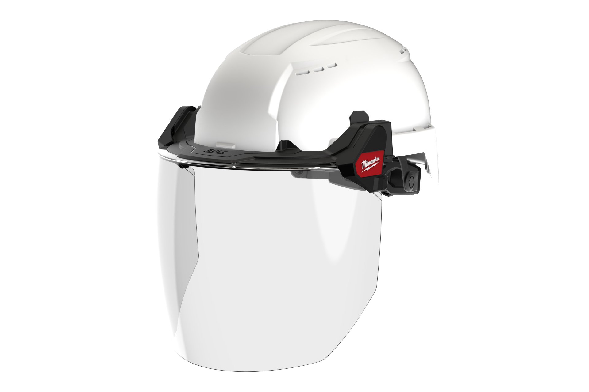 Milwaukee BOLT 200 Helm, weiß und belüftet