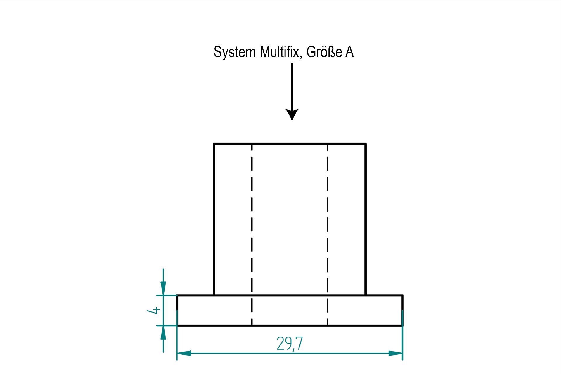 Montage-Set, System "Multifix", Größe A, für PM2500 und PM2700