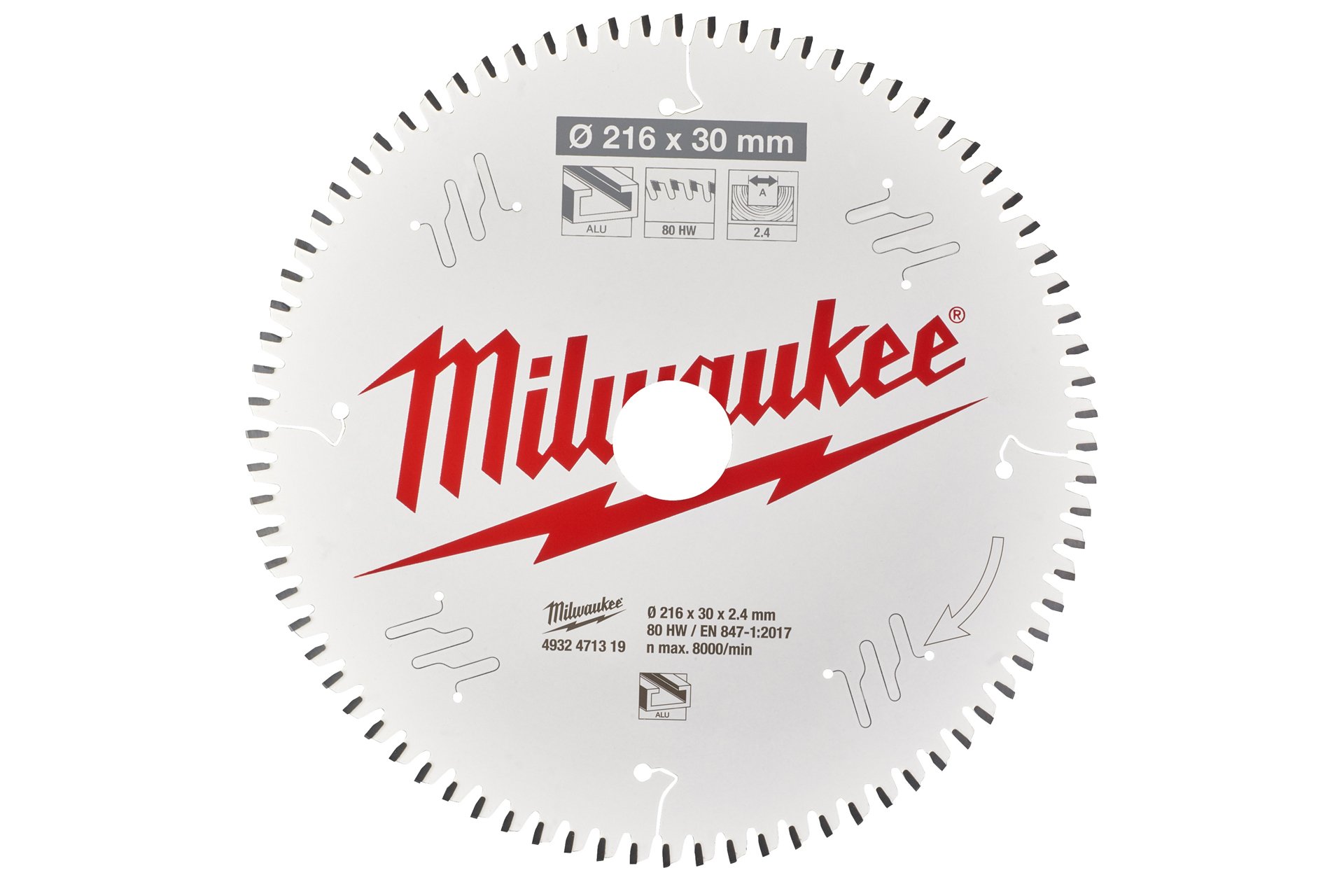 Milwaukee Kreissägeblatt Ø 216 mm, 80 Zähne