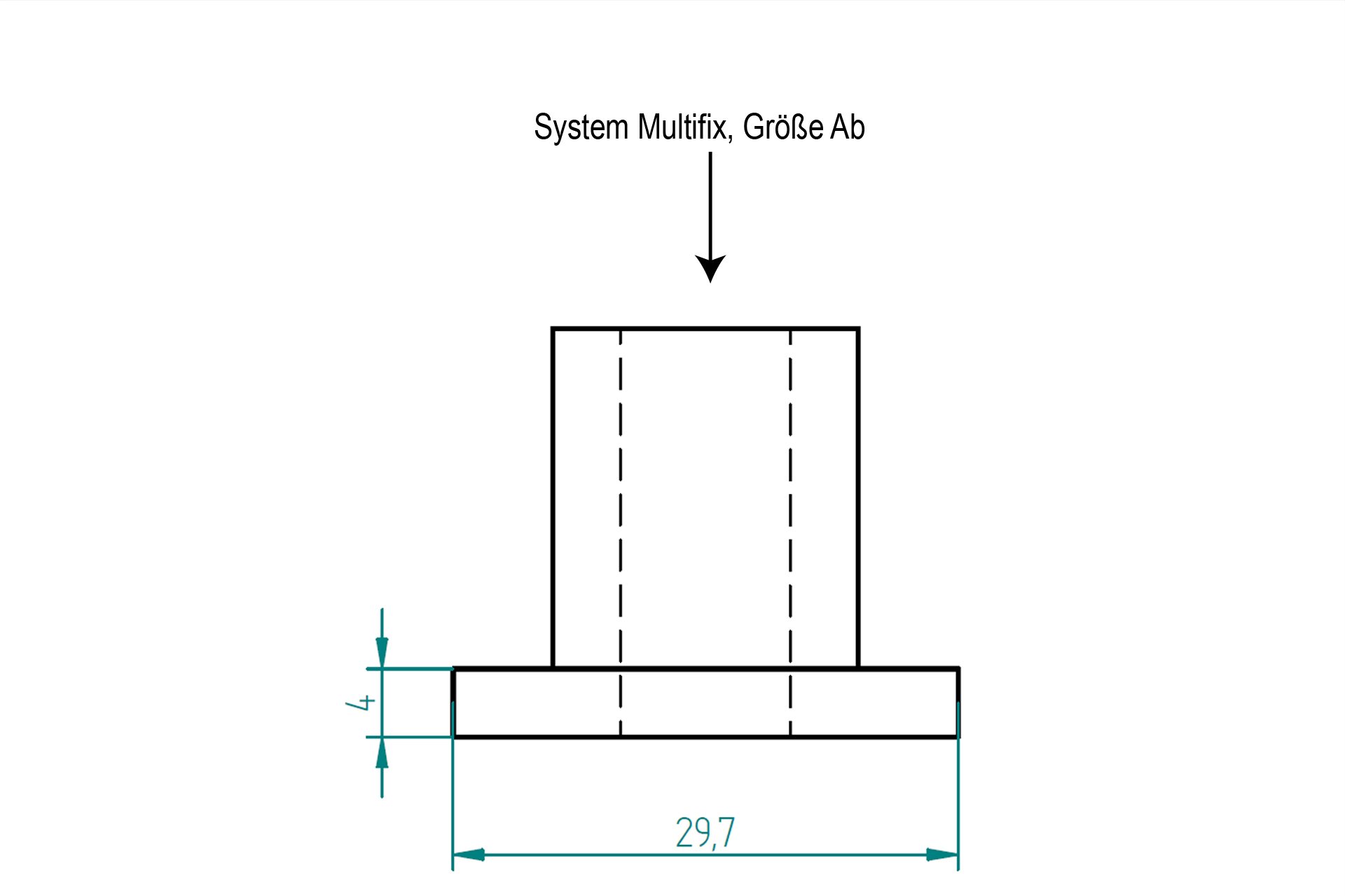 Montage-Set System "Multifix", Größe Ab, für PM2500/PM2700
