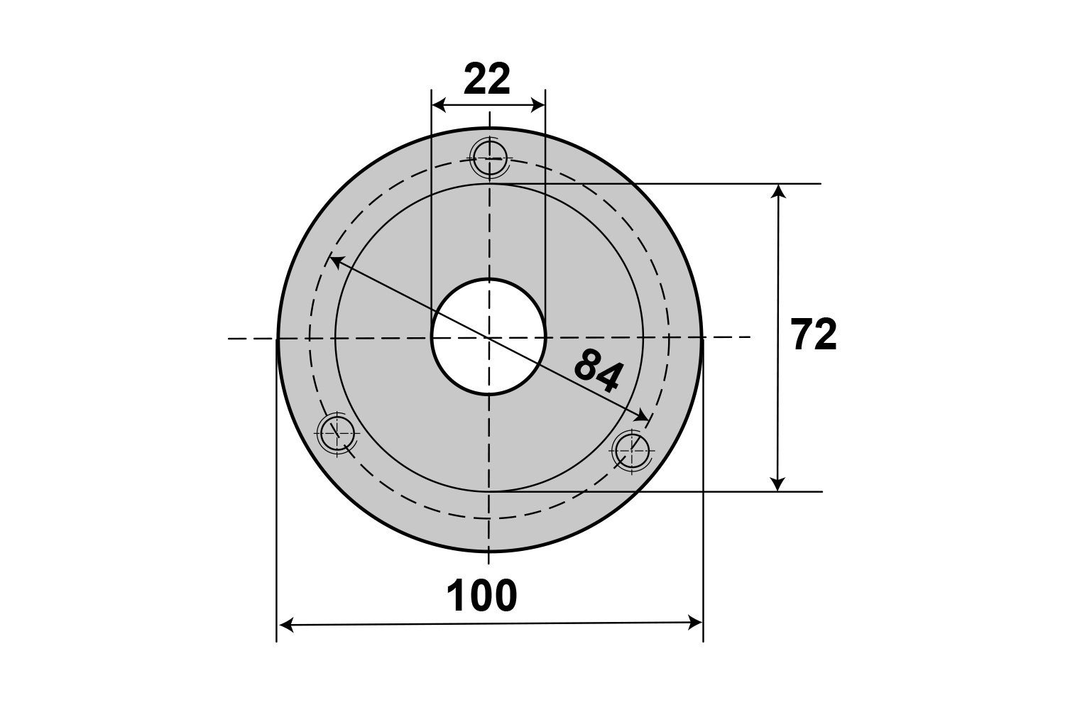Dreibackenfutter 100 mm 3-Loch-Aufnahme zylindrisch NEU Bohrfutter 