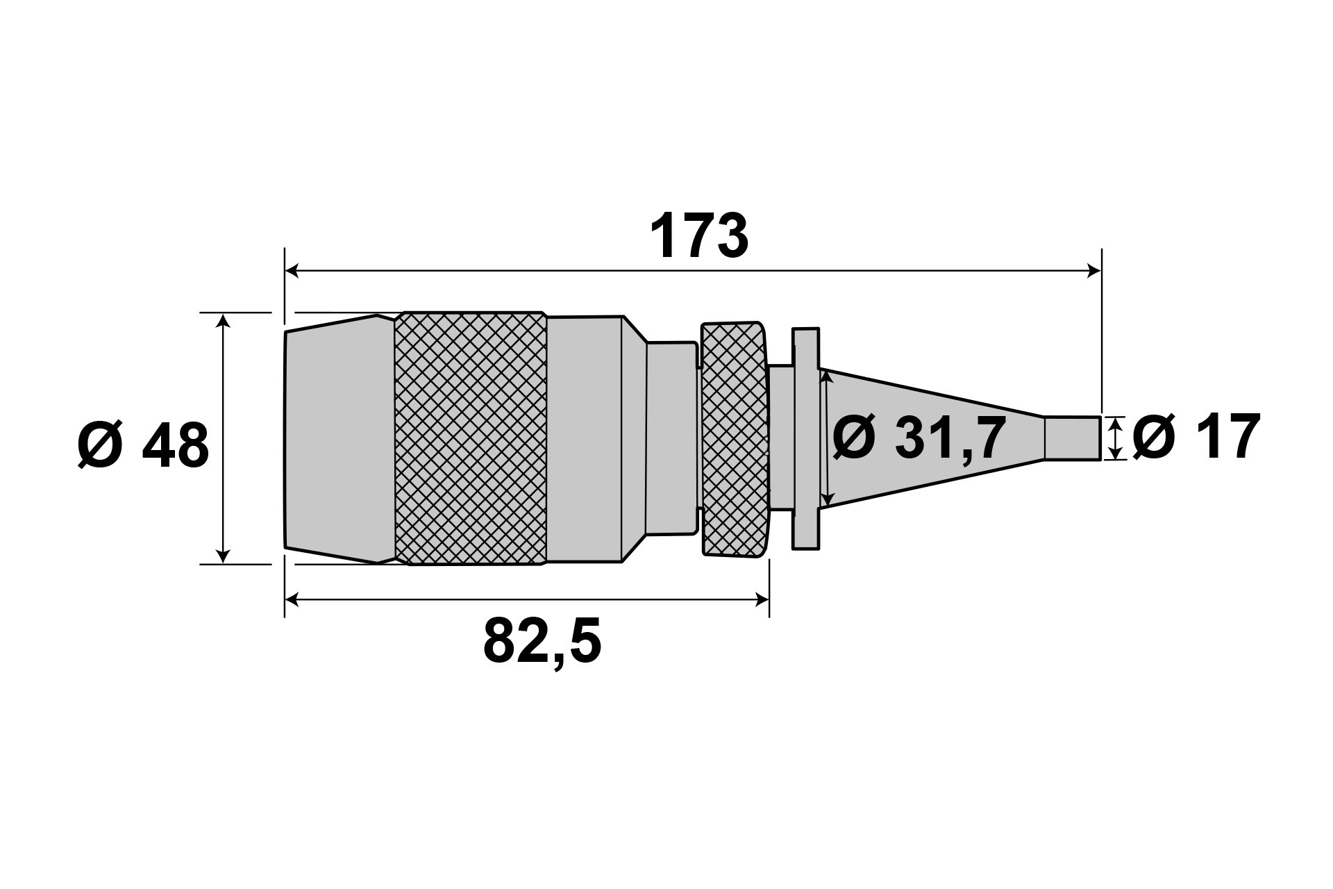 Präzisions-Schnellspann-Bohrfutter 1-13 mm SK30 / M12 (DIN 2080)
