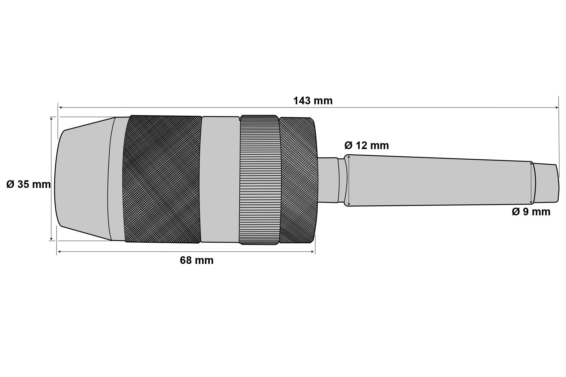 Schnellspann-Bohrfutter für Rechts- und Linkslauf 1 - 10 mm MK1