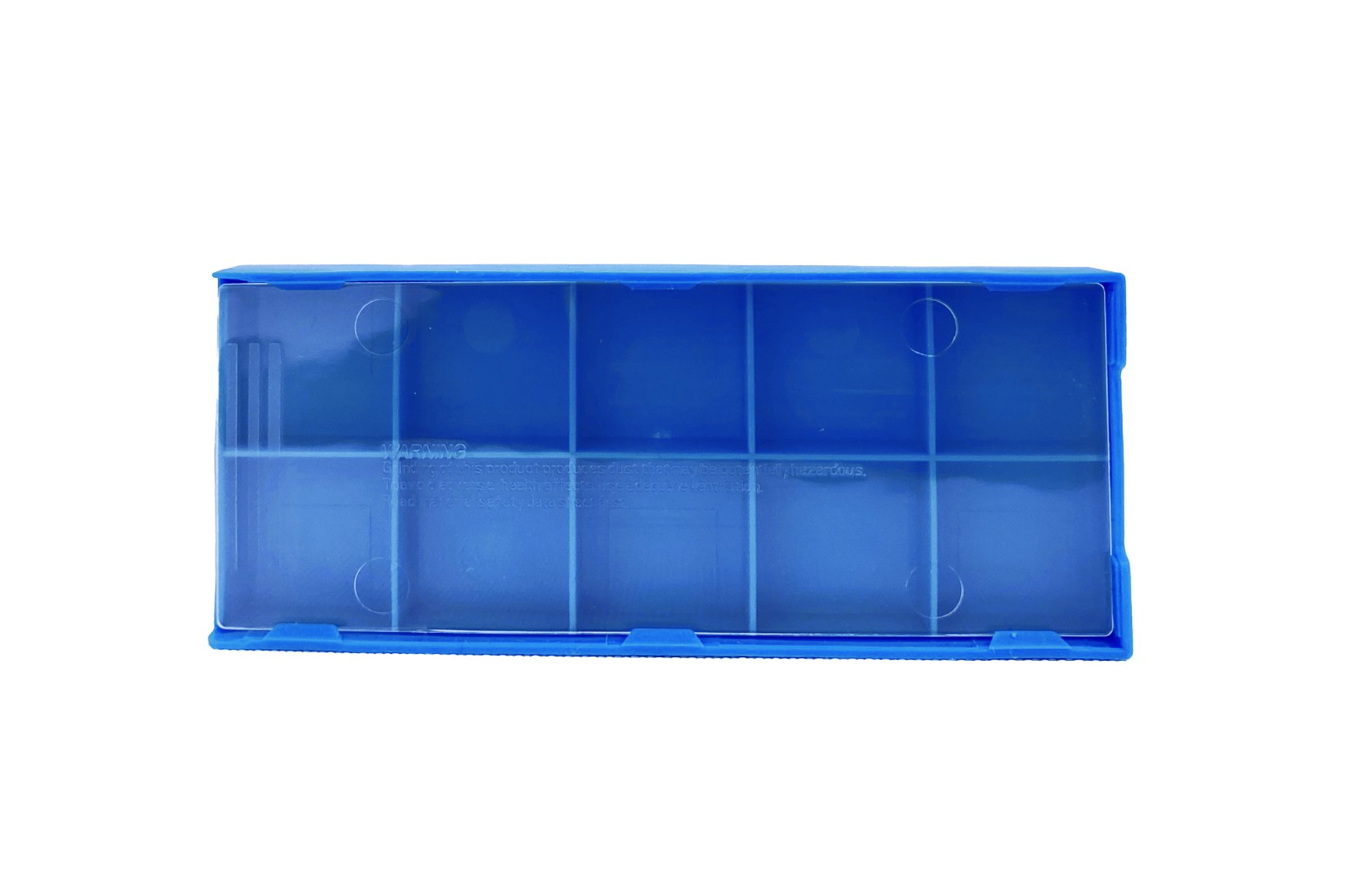 Kunststoffbox leer für 10 Stück Schneidplatten, blau