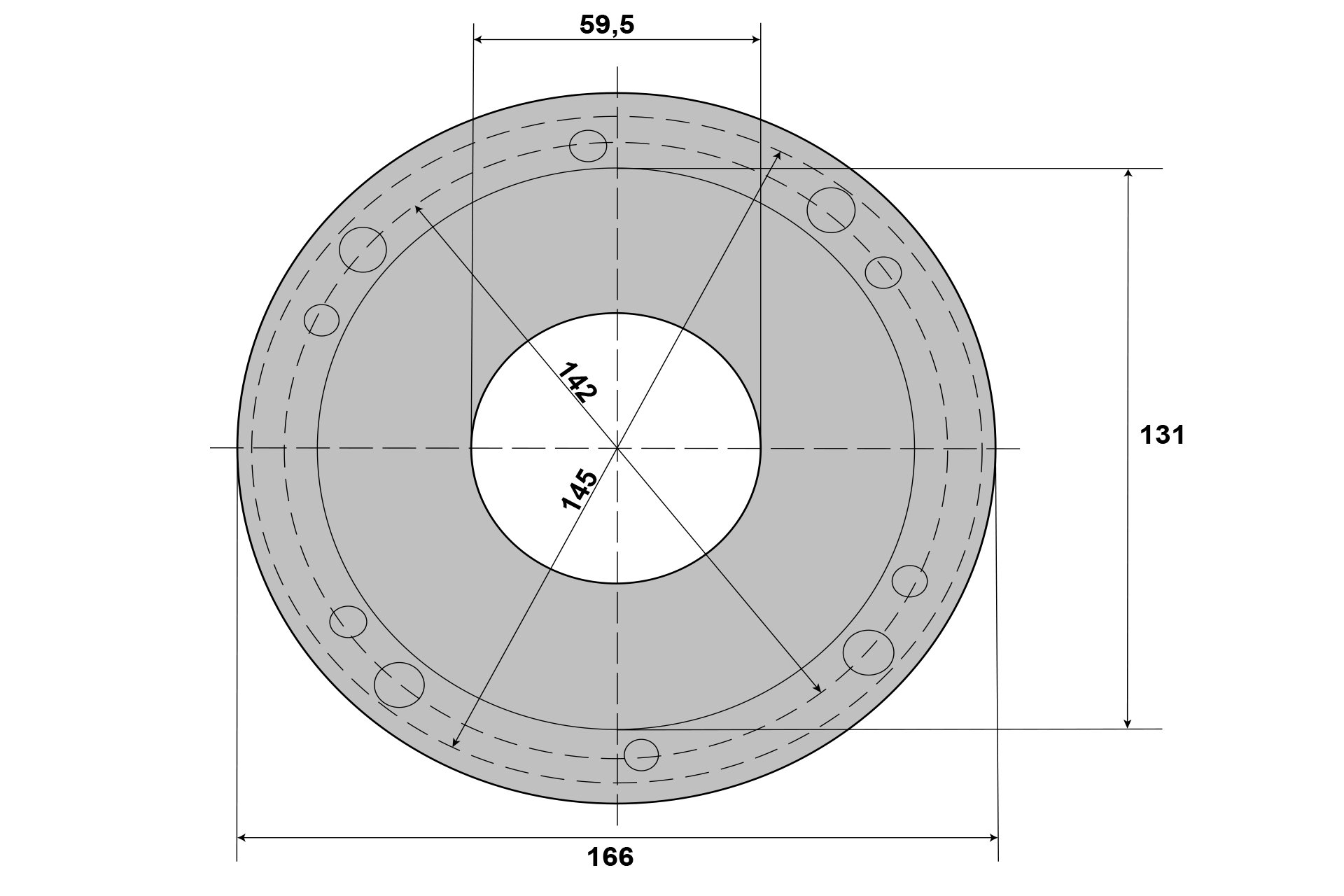 Montageflansch für Drehfutter Ø 160 mm zylindrische Aufnahme