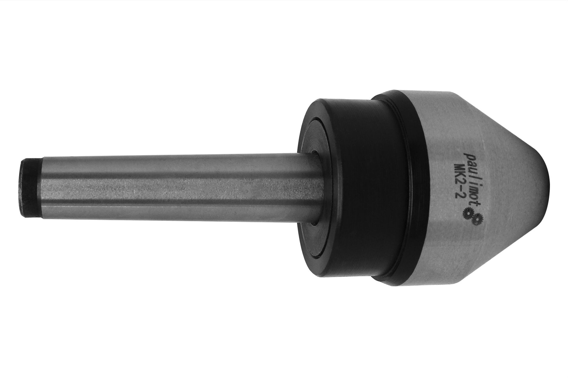 Greyscale image of a tracking centring cone MK2. The tool consists of a shaft, a black ring and a cone.