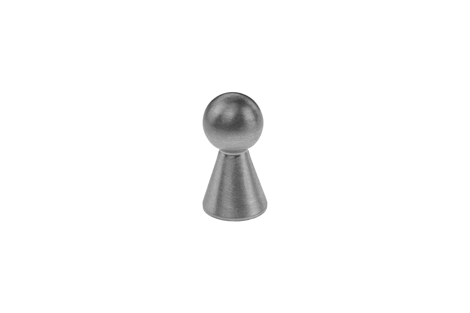 Möbelgriff / Knopf kugelförmig aus Edelstahl, Ø 14 x 27 mm