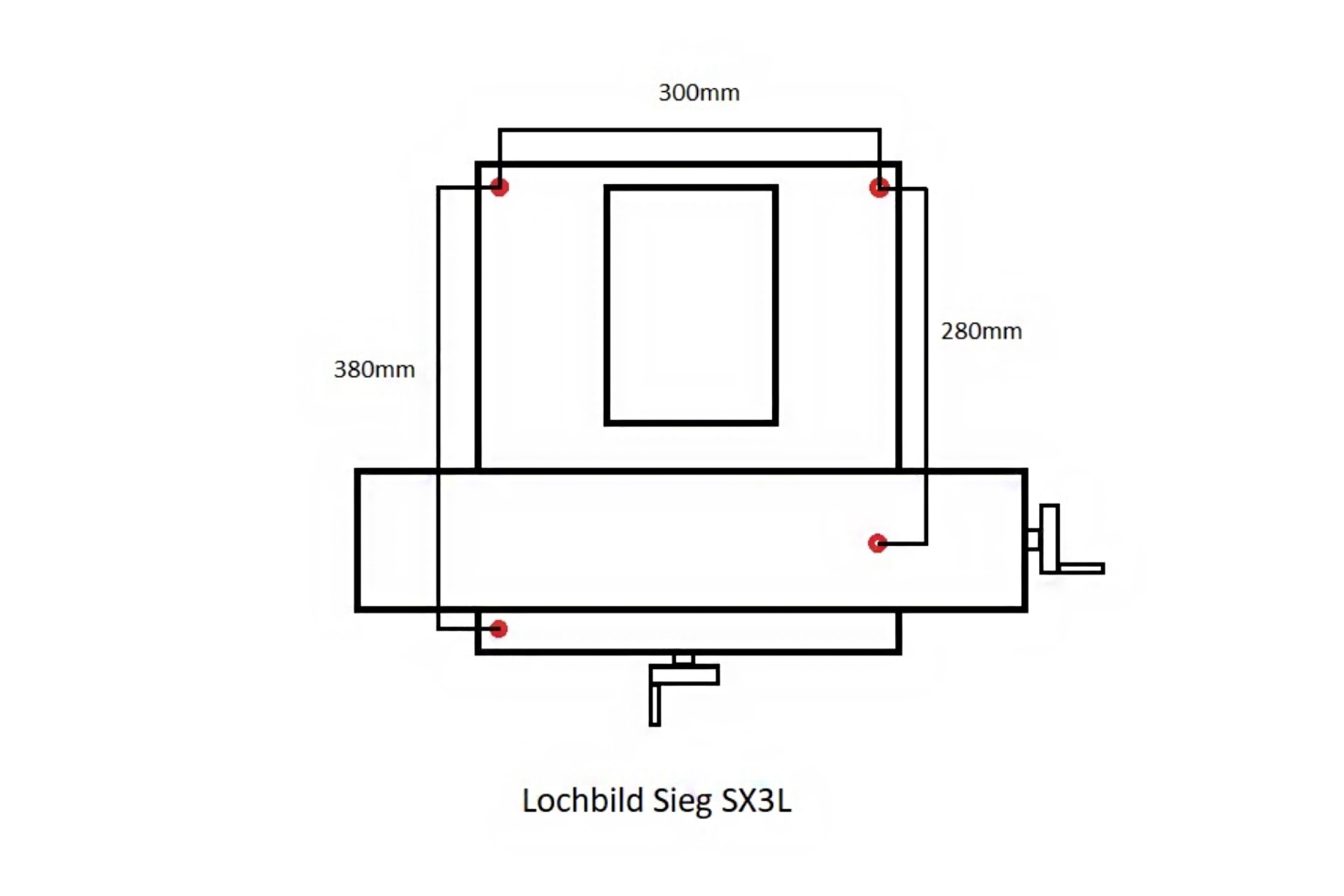 Bohr-/Fräsmaschine SIEG SX3L mit Gewindeschneid-Funktion und Messsystem