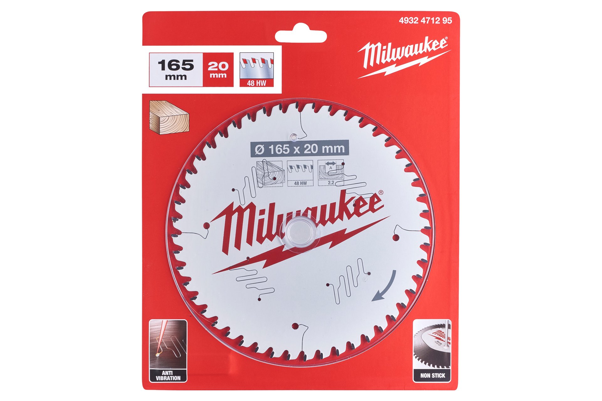 Milwaukee Kreissägeblatt Ø 165 mm, 48 Zähne