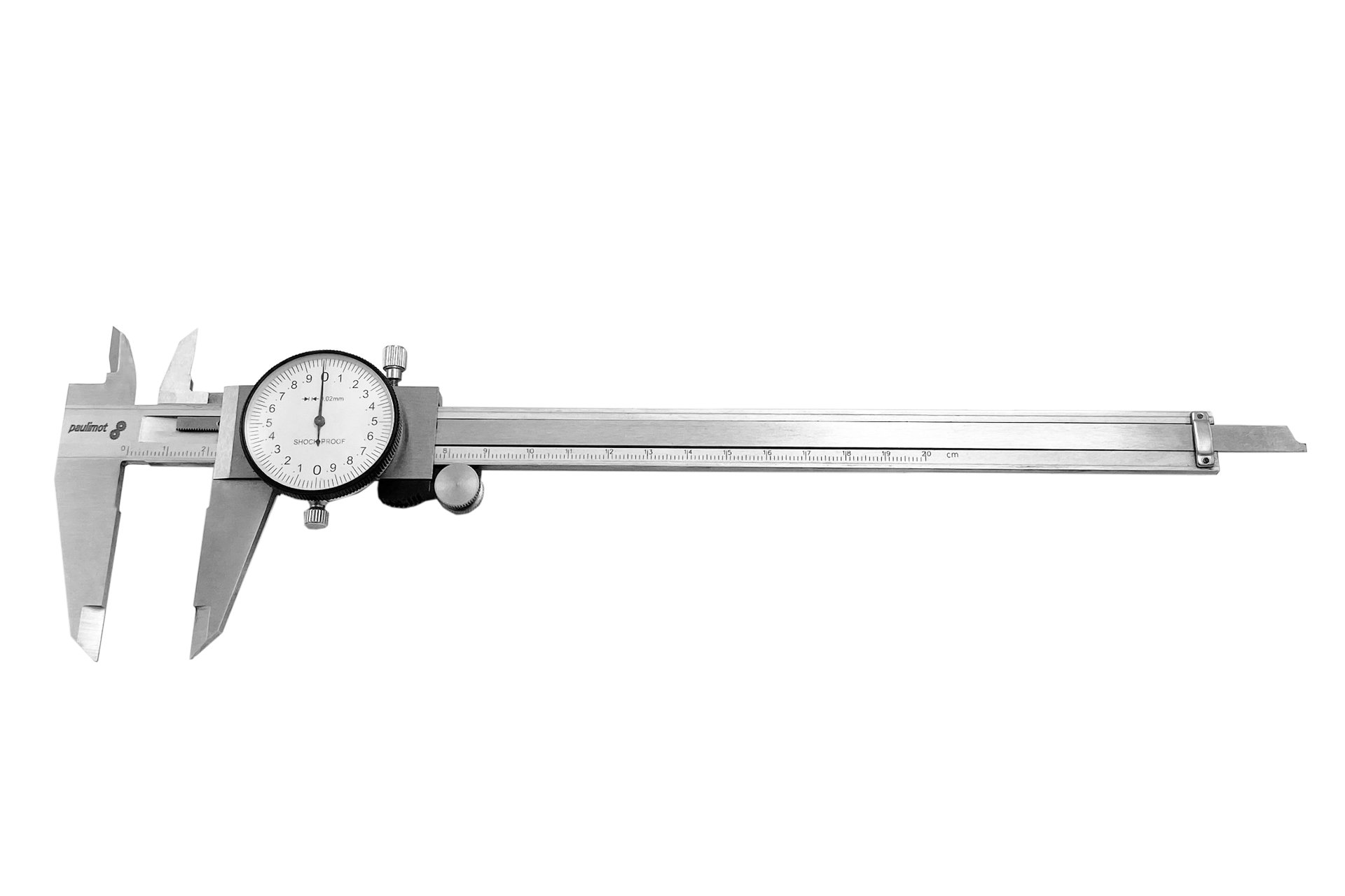 Messschieber mit Uhr 0 - 200 mm, Kohlenstoffstahl
