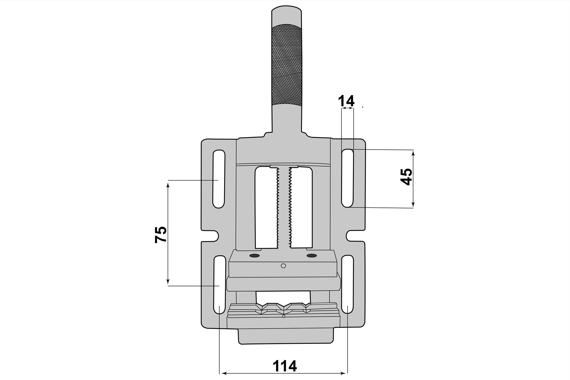 Bohrmaschinen-Schraubstock 80 mm Backenbreite