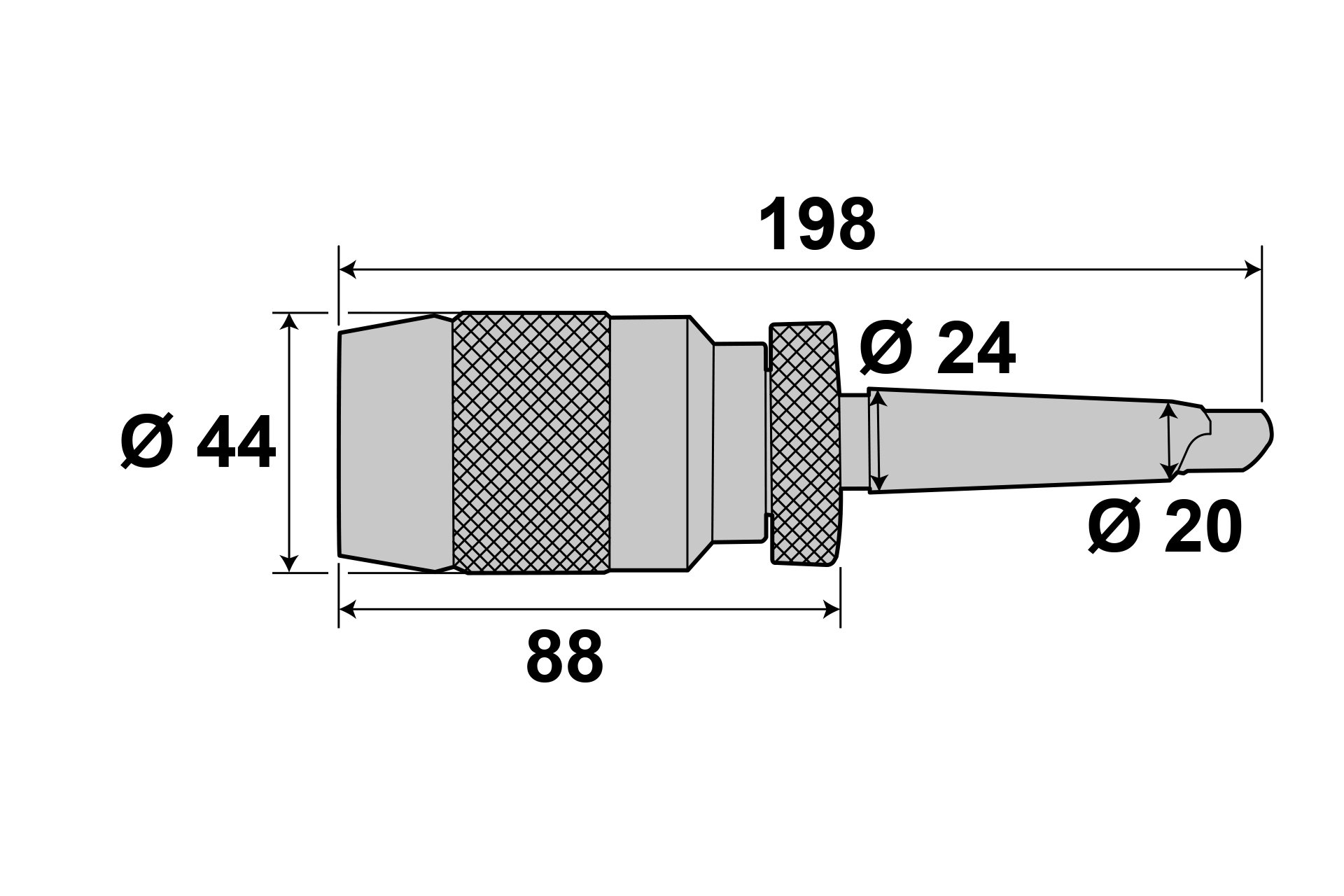 Schnellspann-Bohrfutter 1-13 mm + Kegeldorn MK3 / B16