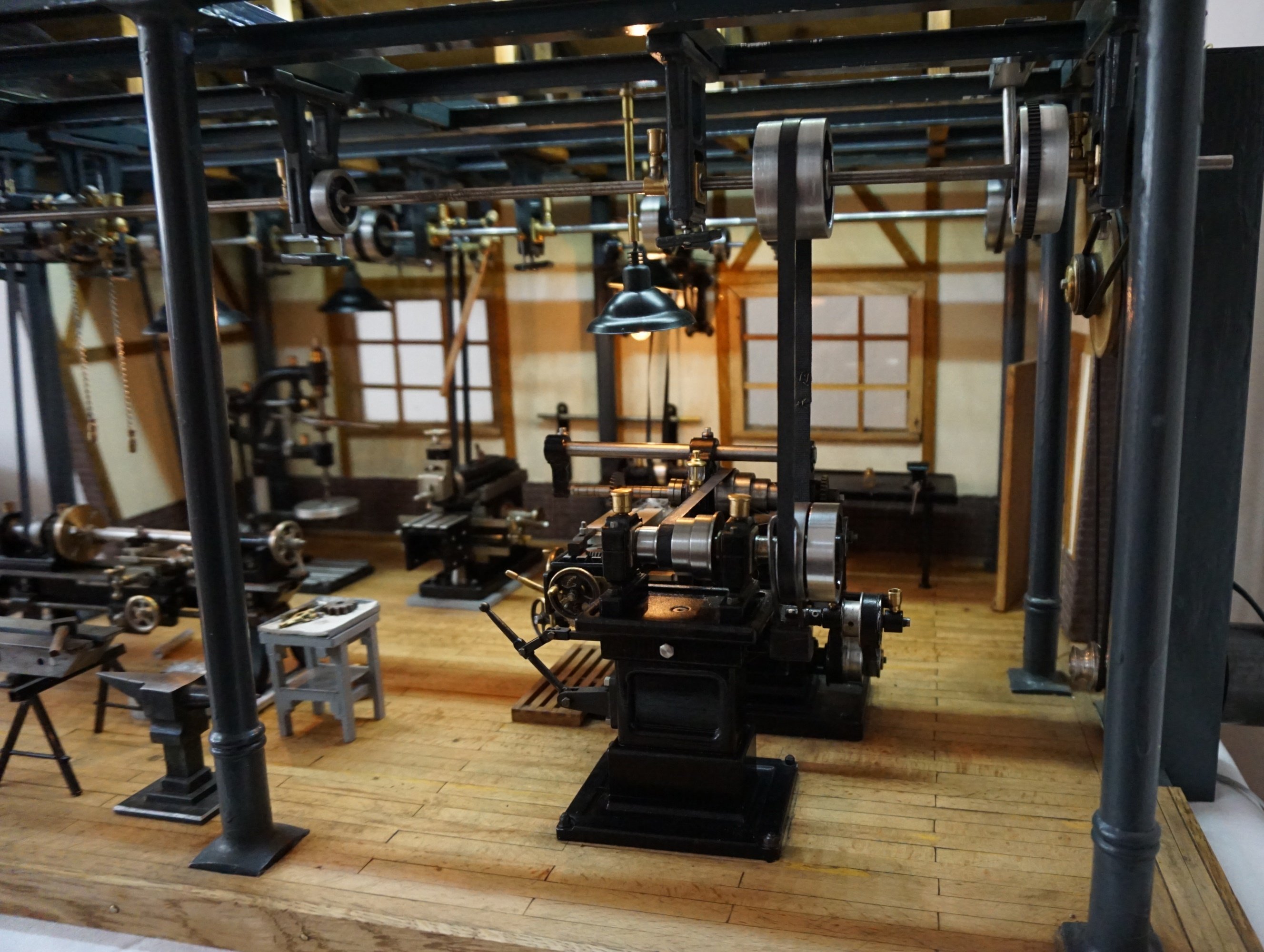 Modell einer Werkzeugfabrik um 1900