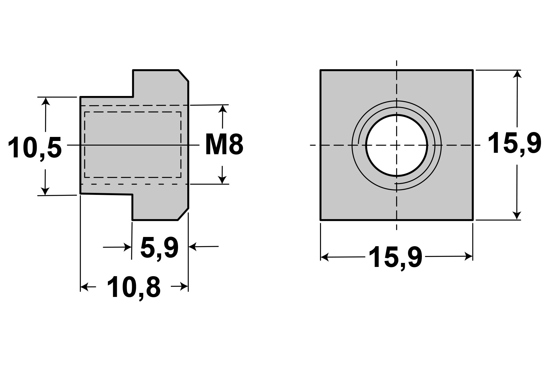 Spannpratzen-Set 10-teilig M8 / 10 mm für Teilapparate