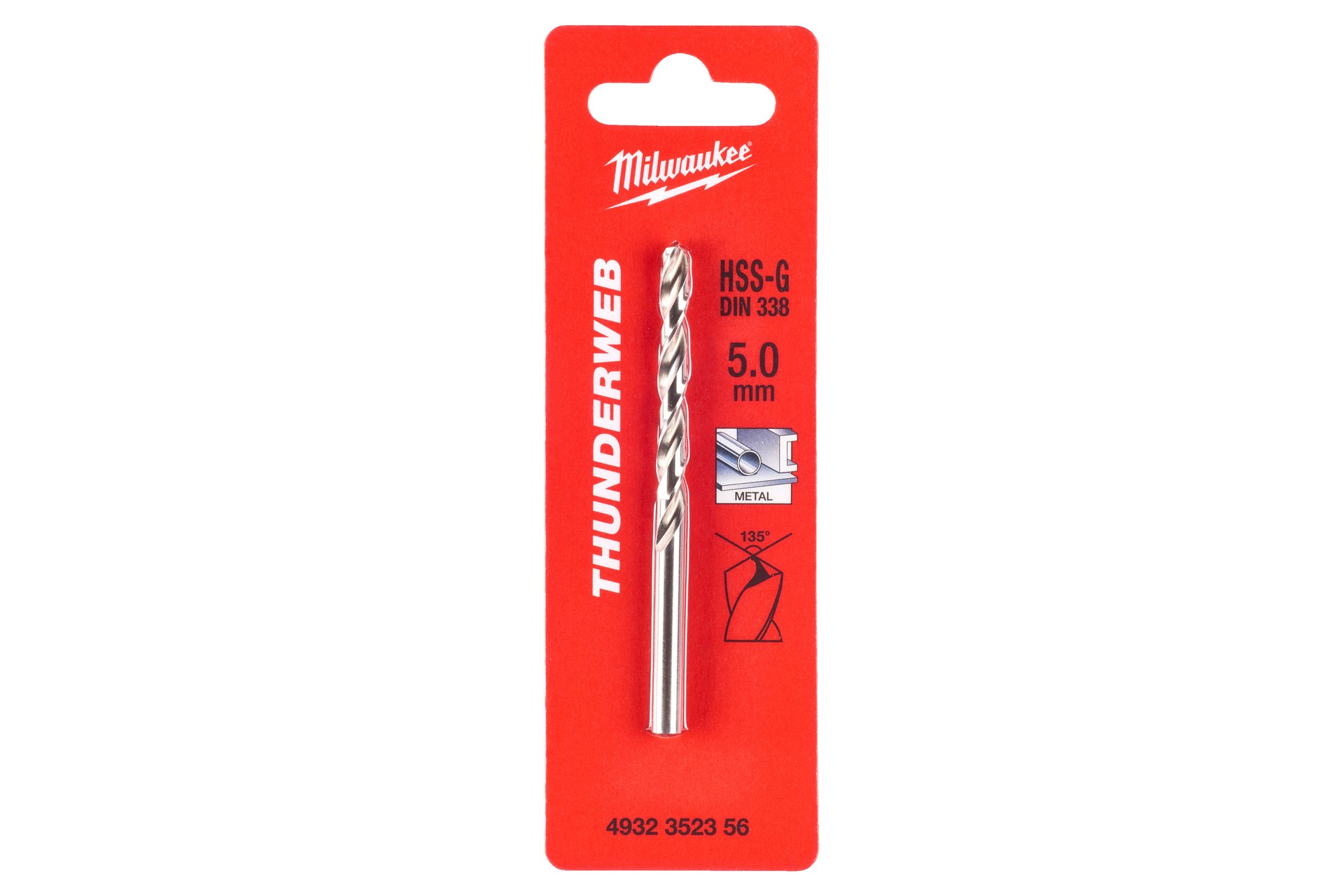 Milwaukee HSS-G Metallbohrer 5 mm nach DIN 338