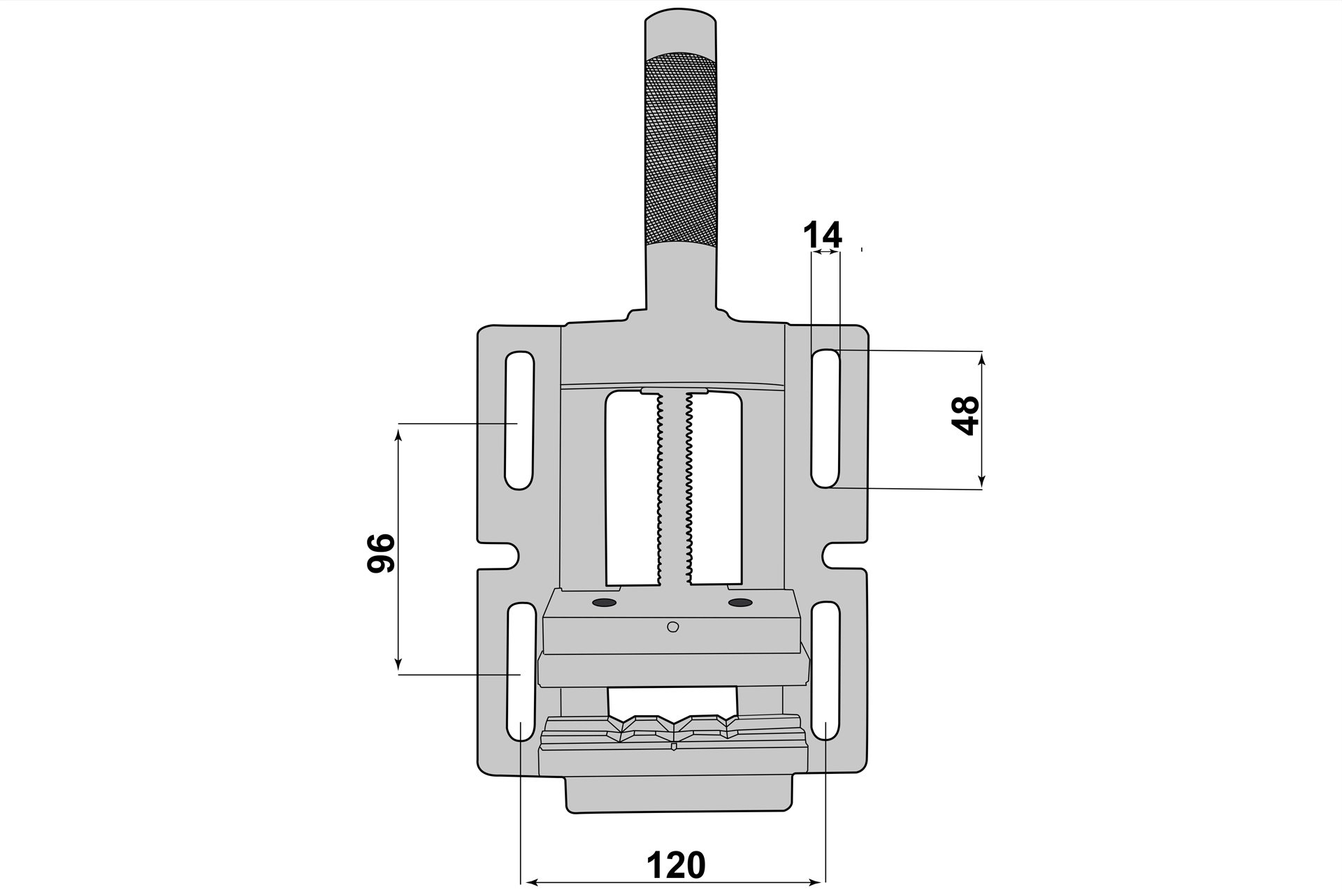 Bohrmaschinen-Schraubstock 100 mm Backenbreite