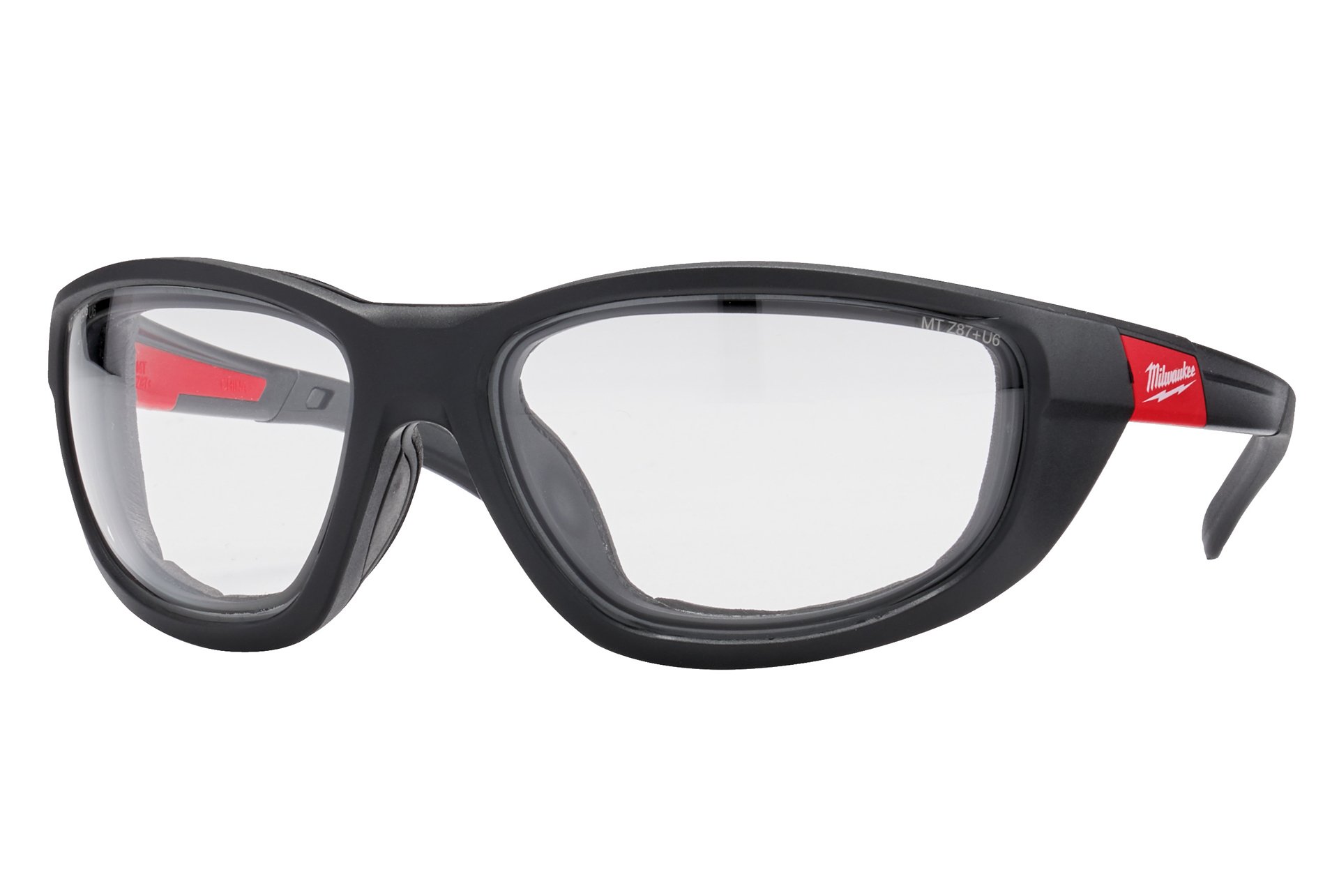 Milwaukee Premium Schutzbrille mit Schaumstoffauflage, klar