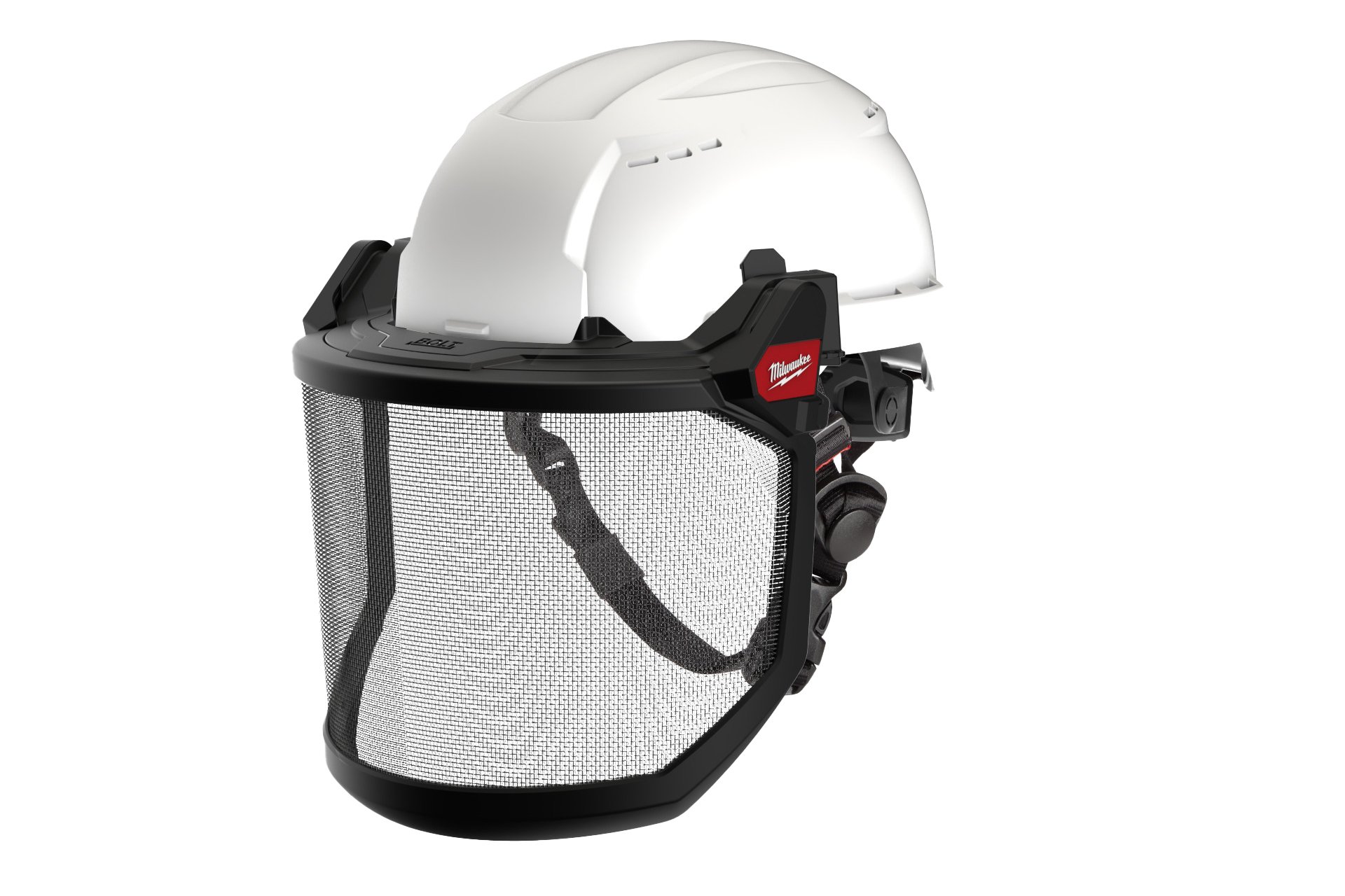 Milwaukee BOLT 200 Helm, weiß und belüftet