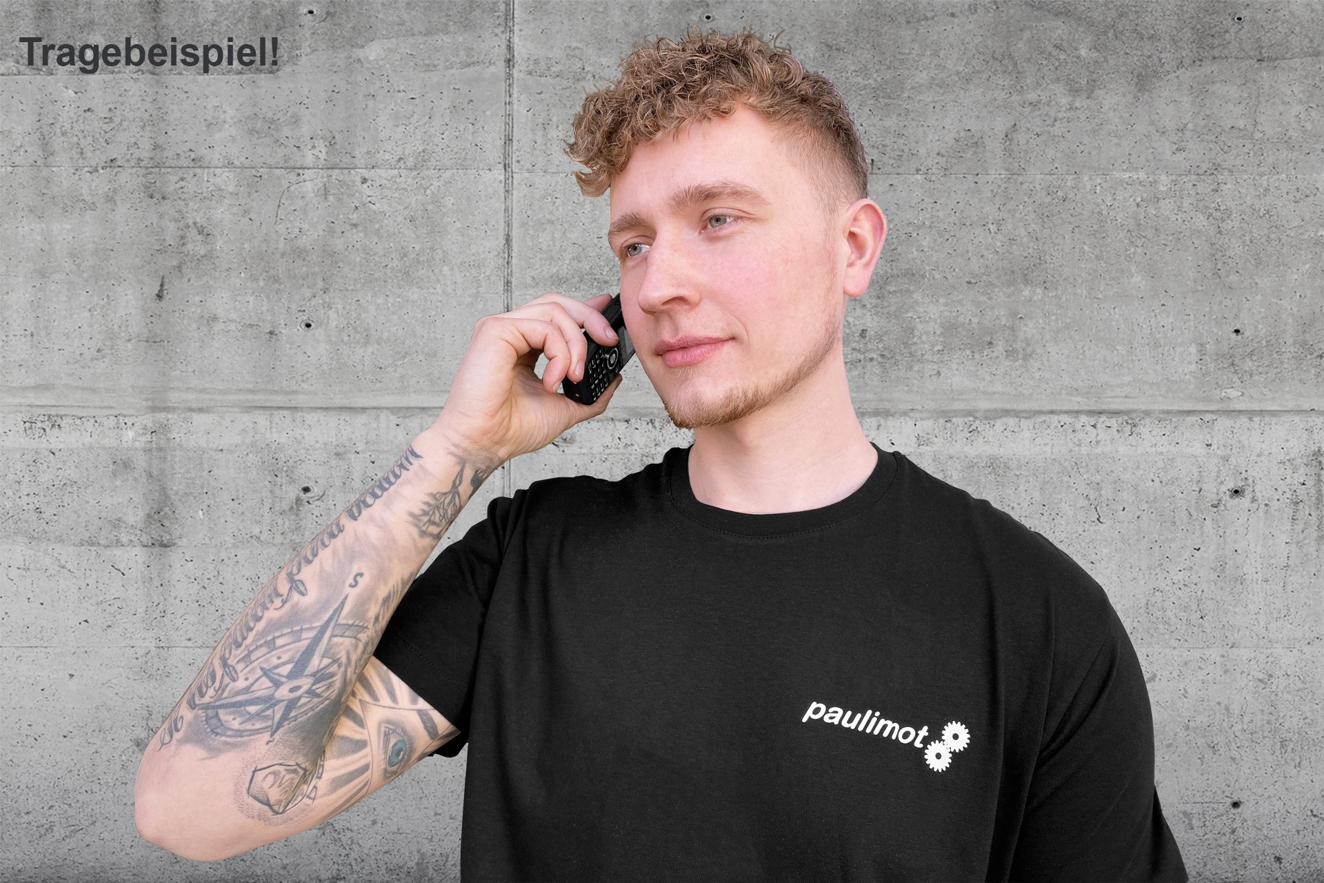 paulimot T-Shirt, schwarz, 100 % Baumwolle – XL